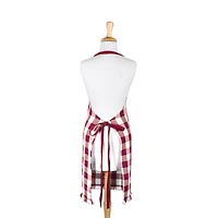 Wine Heavyweight Check Fringed Chef Apron