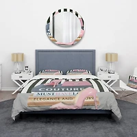Designart 'Glam fashion High Heels VII' Glam Bedding Set