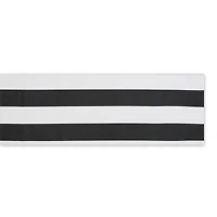 Black Cabana Stripe Print Outdoor Table Runner,, 14" x 72"