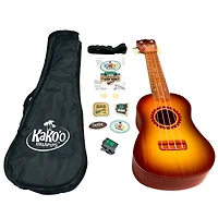 Salus KaKo'o 21" Sunburst Professional Wooden Ukulele Set