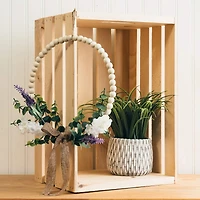 Unfinished Wood Bead Wreath