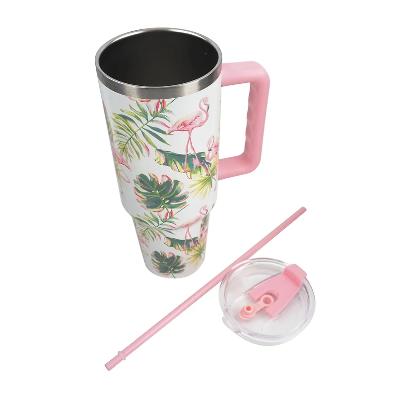 40oz. Flamingo Toss Stainless Steel Insulated Tumbler by Celebrate It™