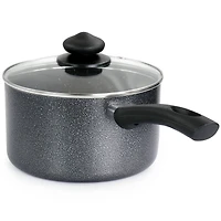 Oster 2.5qt. Graphite Gray Pallermo Nonstick Aluminum Saucepan with Lid