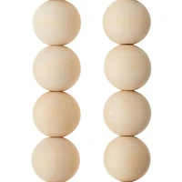 12 Pack: Raw Pine Wood Round Beads, 25mm by Bead Landing™