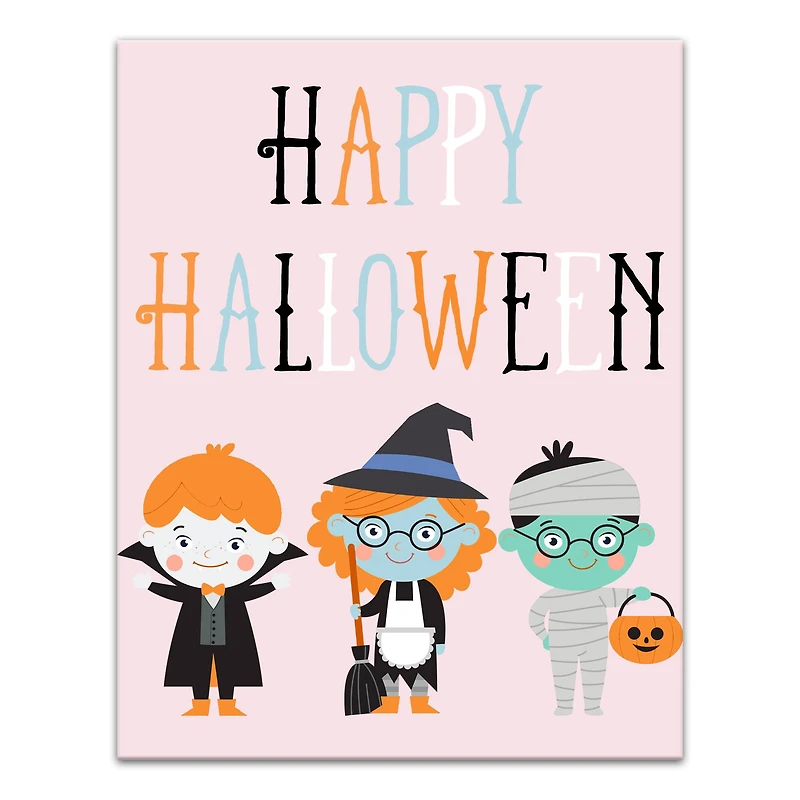 Halloween Costumes Canvas Wall Art