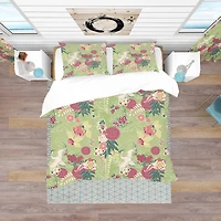 Designart 'Oriental Silk Pattern' Asian Bedding Set