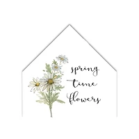 Spring Flowers 12" x 12" House Shaped Canvas