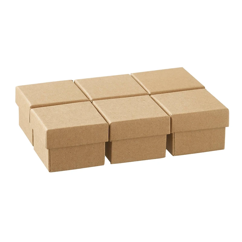 12 Packs: 6 ct. (72 total) Kraft Ring Boxes by Bead Landing™