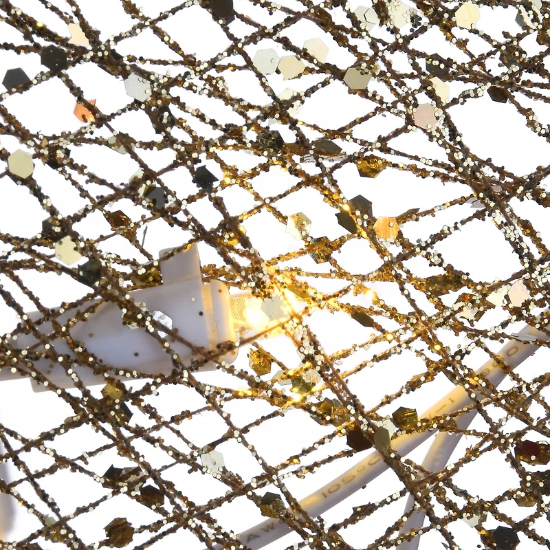 60" Crystal Angel Decoration, White LED Lights