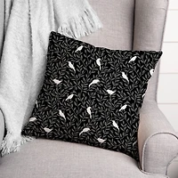 18" Birds On Leaves Indoor/Outdoor Pillow