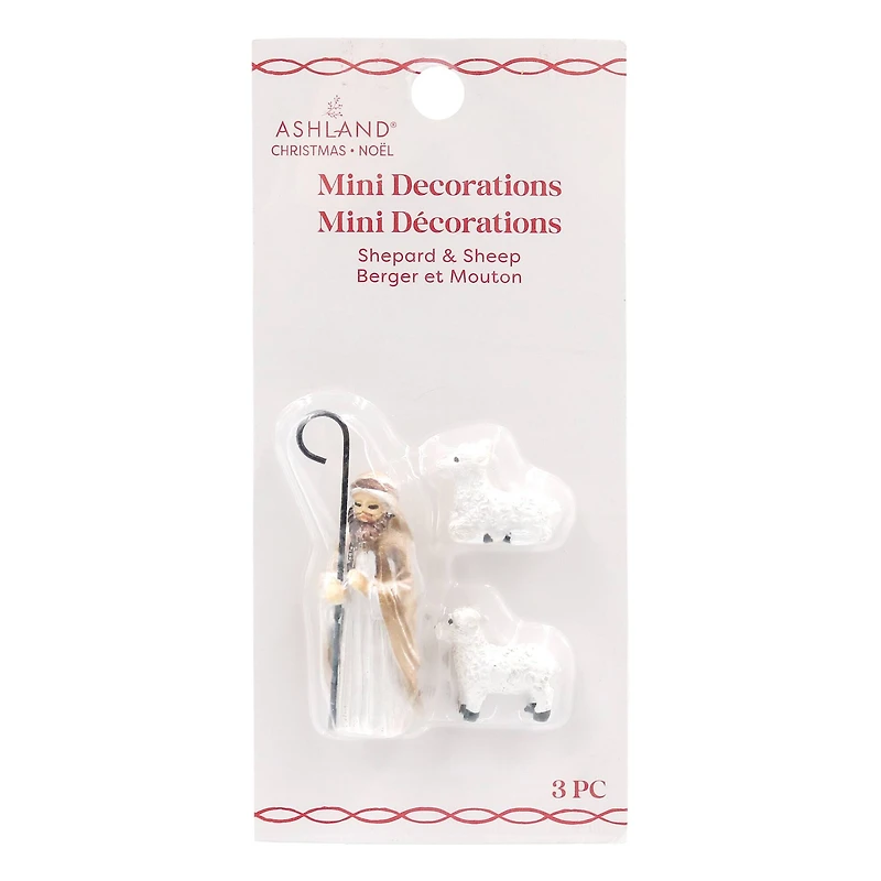Mini Shepherd & Lambs Decoration Set by Ashland®