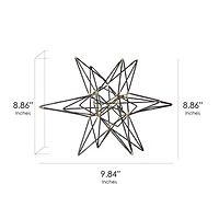 10" Gunmetal & Gold Metal Star Figurine