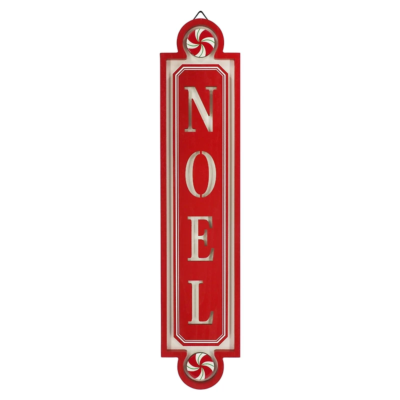 Red Noel Peppermint Wall Sign by Ashland®