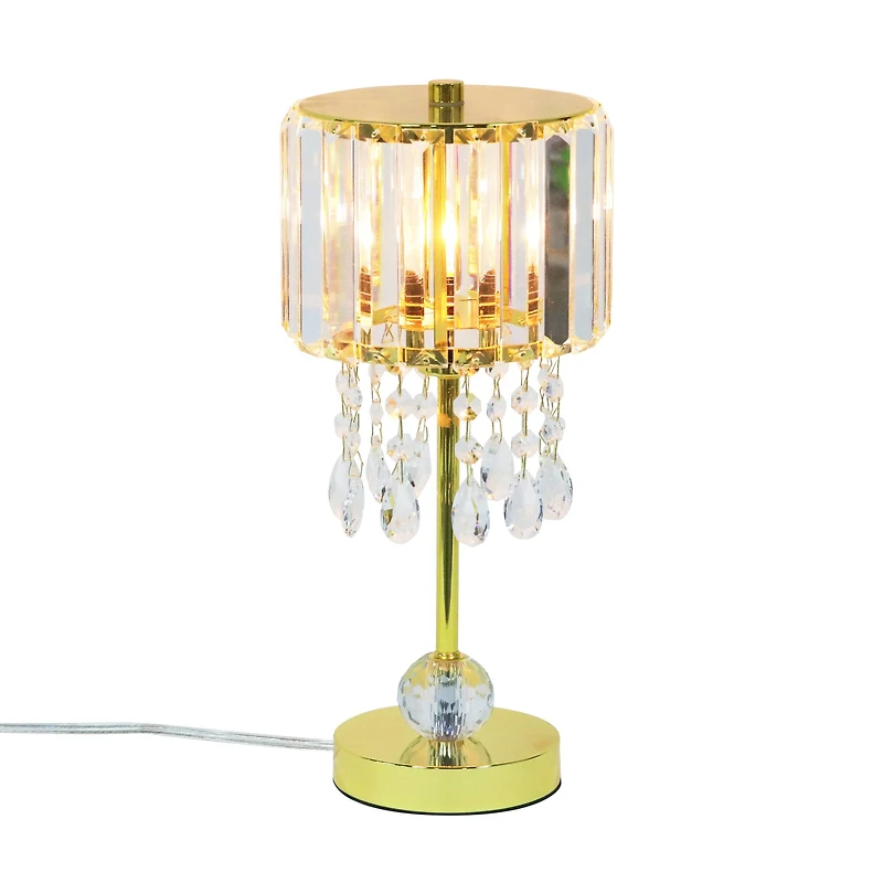 14" Gold Metal & Glass Table Lamp by Ashland®