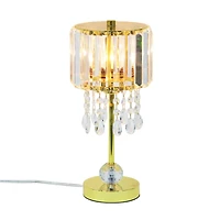 14" Gold Metal & Glass Table Lamp by Ashland®