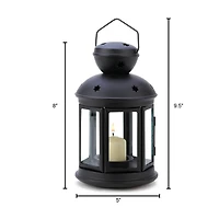 9.5" Black Colonial Candle Lantern
