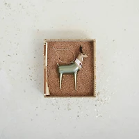 Hello Honey® 5.25" Glass Deer Ornament with Jewels & Glitter