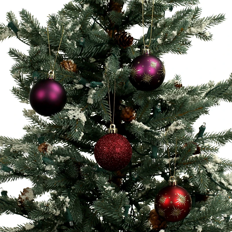 5 Pack 2.2" Burgundy Shatterproof Ball Ornaments by Ashland®