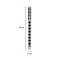 Pukka Pads Buffalo Check Metal Gel Pens pack of 6