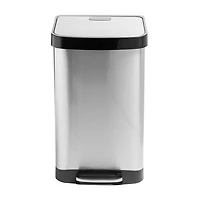 Honey Can Do 50L Large Stainless Steel Step Trash Can with Lid