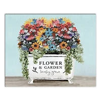 Floral Bathtub Canvas Wall Art
