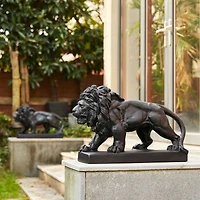 Glitzhome® 24.5" Walking Lion Garden Statue
