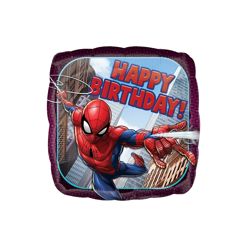 17" Spider-Man Happy Birthday Foil Balloon