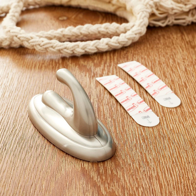 Command™ Brushed Nickel Decorative Hook