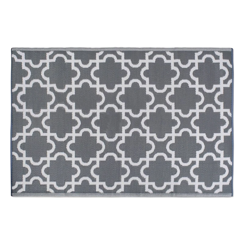 DII® Gray Lattice Outdoor Rug, 4ft. x 6ft.