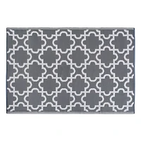 DII® Gray Lattice Outdoor Rug, 4ft. x 6ft.
