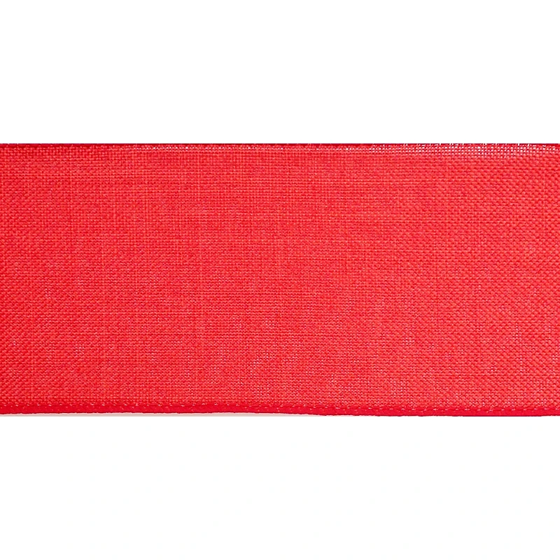2.5" x 25ft. Faux Linen Wired Ribbon by Celebrate It