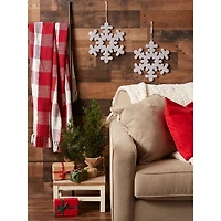 DII® Silver Hanging Foam Snowflake Set