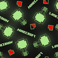 Minecraft Level Up Cotton Fabric