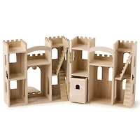 6 Pack: 12.5" Wood Castle Dollhouse by Make Market®