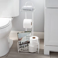 Bath Bliss Ellipse Collection White Adjustable Bathroom Organizer