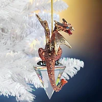 Design Toscano Diamond Dragon 2019 Gothic Ornaments, 3ct.