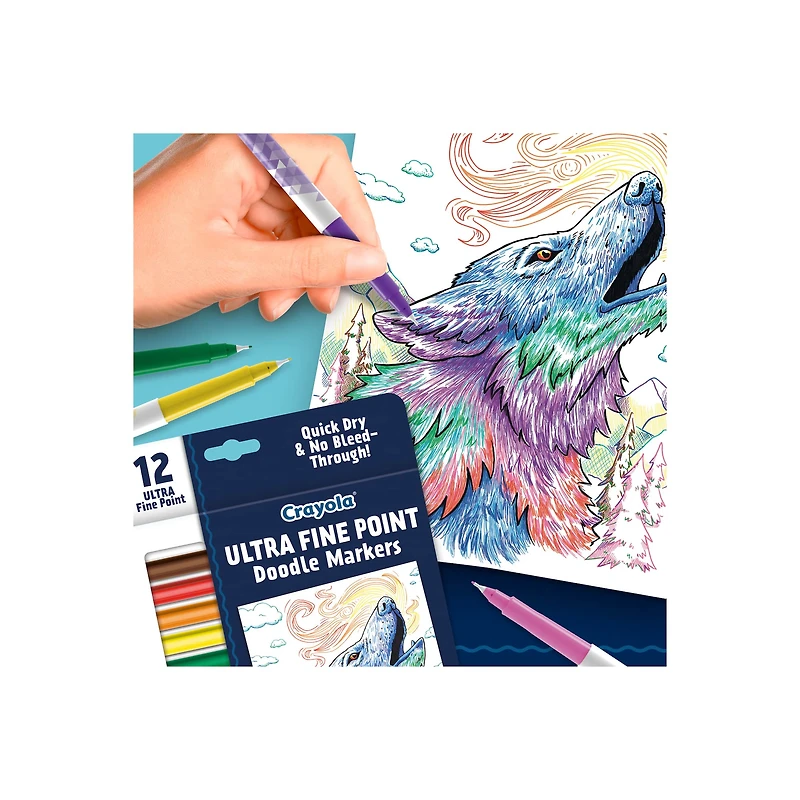 Crayola® Ultra Fine Point Doodle Markers, 12ct.