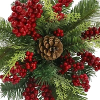 13" Mini Red Berry & Pine Wreath by Ashland®