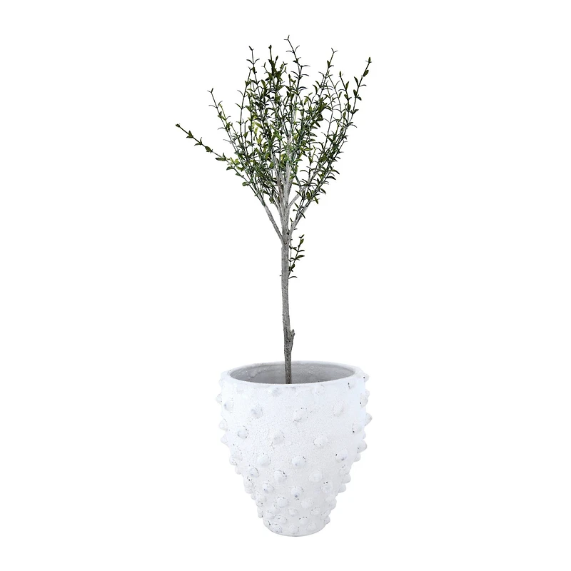 Hello Honey® 10" Textured Polka Dot Terra Cotta Planter
