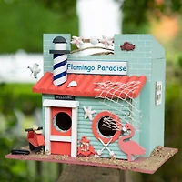 8.5'' Flamingo Paradise Birdhouse