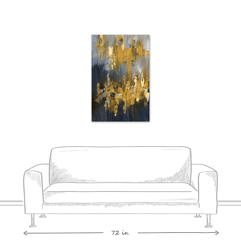 Gold And Glam Abstract 24" x 36" Canvas Wall Art