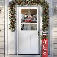 Glitzhome® 12.75" Christmas Snowman Family Wall Décor