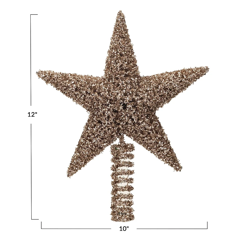 Hello Honey® 12" Gold Plastic & Metal Star Tree Topper