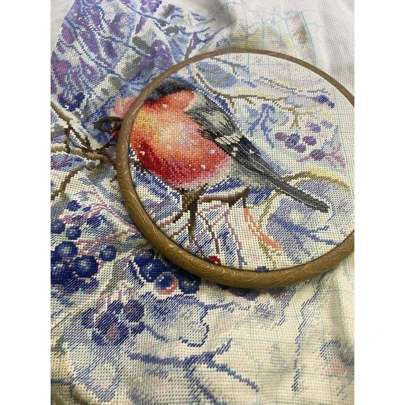 Mp Studia In The Snowing Forest Cross Stitch Kit