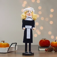 Wooden Pilgrim Woman Thanksgiving Nutcracker