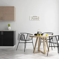 Stupell Industries Kitchen Rules List Family Happiness Motivational Phrases,7" x 17"