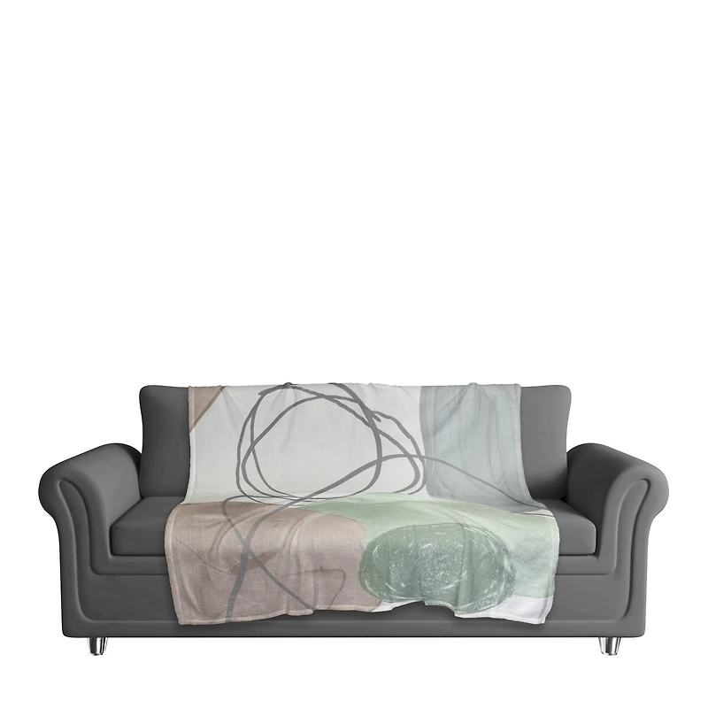 Chic Urban Abstract II 50" x 60" Coral Fleece Blanket