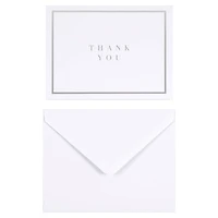 Silver Thank You Cards & Envelopes by Recollections™, 4.25" x 5.5"