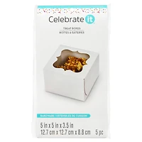 5" White Window Treat Boxes by Celebrate It®, 5ct.