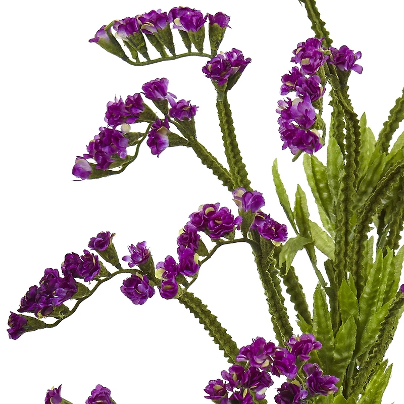 22" Hydrangea & Statice Bud Arrangement in Vase